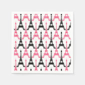 Serviette En Papier Pink Chic Tour Eiffel Papier serviettes (Devant)