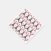 Serviette En Papier Pink Chic Tour Eiffel Papier serviettes (Coin)