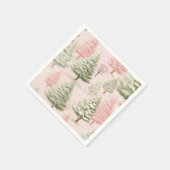 Serviette En Papier Pink Christmas Napkins (Coin)