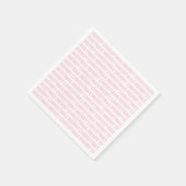Serviette En Papier Pink clair sur la typographie de Noël blanche (Coin)