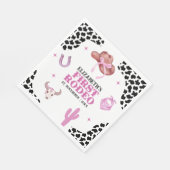 Serviette En Papier Pink Cowgirl Birthday Party Napkins – First Rodeo (Coin)