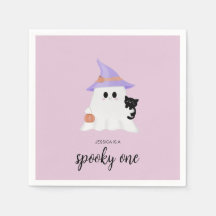 Pink Cute Ghost Halloween 1er anniversaire fête