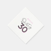 Serviette En Papier Pink Dirty Trente Personnalisé Nom Anniversaire Se (Coin)