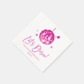 Serviette En Papier Pink Disco Ball Let's Disco Anniversaire (Coin)