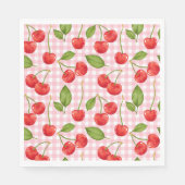 Serviette En Papier Pink En vichy Cherry Anniversaire serviettes (Devant)