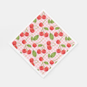 Serviette En Papier Pink En vichy Cherry Anniversaire serviettes (Coin)