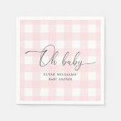 Serviette En Papier Pink En vichy Oh Baby Paper Napkin (Devant)