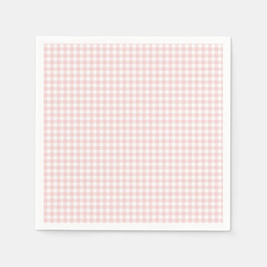 Serviette En Papier Pink En vichy Printemps fête d'anniversaire (Devant)