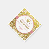 Serviette En Papier Pink et or Twinkle Twinkle petites serviettes étoi (Coin)