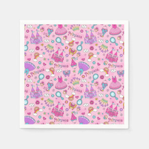 Serviette En Papier Pink Fairytale Princess