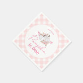 Serviette En Papier Pink Fall Plaid Our Little Pumpkin 1st Birthday (Coin)
