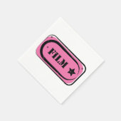 Serviette En Papier Pink Film Ticket Paper Napkins (Coin)