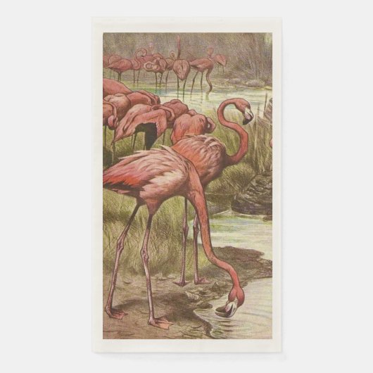 Serviette En Papier Pink Flamingo Guest Towels (Devant)