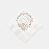Serviette En Papier Pink Floral Chalice First Holy Communion (Coin)