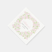 Serviette En Papier Pink Floral Napkins (Coin)