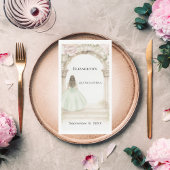 Serviette En Papier Pink florals arch green dress birthday luncheon