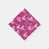 Serviette En Papier pink flowers (Coin)