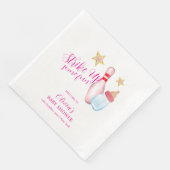 Serviette En Papier Pink Fun Strike Up Bowling Baby Shower Welcome (Coin)