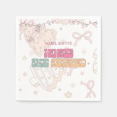 Serviette En Papier Pink GingerPread Winter Onederland 1er anniversair (Devant)