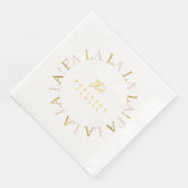Serviette En Papier Pink Gold Fa Noël La La ID1009 (Coin)