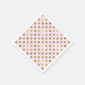 Serviette En Papier Pink Gold Polka Dot Anniversaire (Coin)