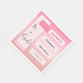 Serviette En Papier Pink Gradient Cute Eyeball Baby Shower (Coin)