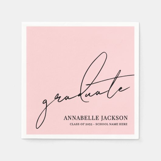 Serviette En Papier Pink Graduation (Devant)