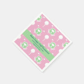 Serviette En Papier Pink & Green - Golf Party Tableware (Coin)