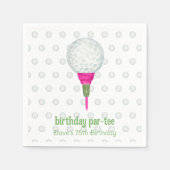 Serviette En Papier Pink Green Masters Golf Invitations de fête d'anni (Devant)