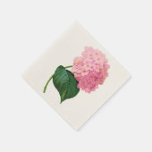 Serviette En Papier Pink Hydrangea Personnalisé Blanc Standard Napkin (Coin)