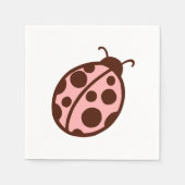 Serviette En Papier Pink Ladybug Party (Devant)
