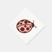 Serviette En Papier Pink Ladybug Party (Coin)