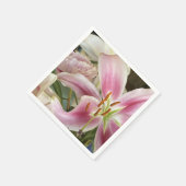 Serviette En Papier Pink Lily & Peony (Coin)