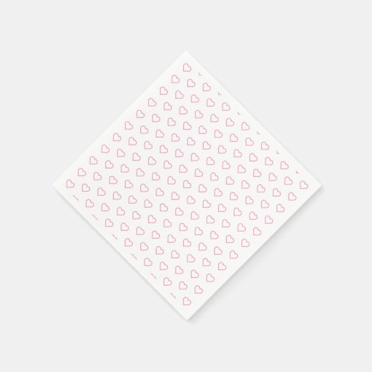Serviette En Papier Pink Love - Ajoutez vos couleurs préférées - Coeur (Coin)
