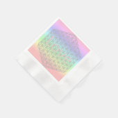 Serviette En Papier Pink Love Silver Mandala Wedding (Coin)