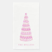 Serviette En Papier Pink Macaron Tower Personalized (Devant)