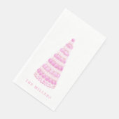 Serviette En Papier Pink Macaron Tower Personalized (Coin)