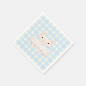 Serviette En Papier Pink Marshmallow Bunny Rabbits Easter (Coin)