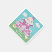 Serviette En Papier Pink mignon Baby shower vide (Coin)