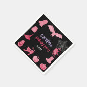 Serviette En Papier Pink noir Halloween fête d'anniversaire Napkin (Coin)