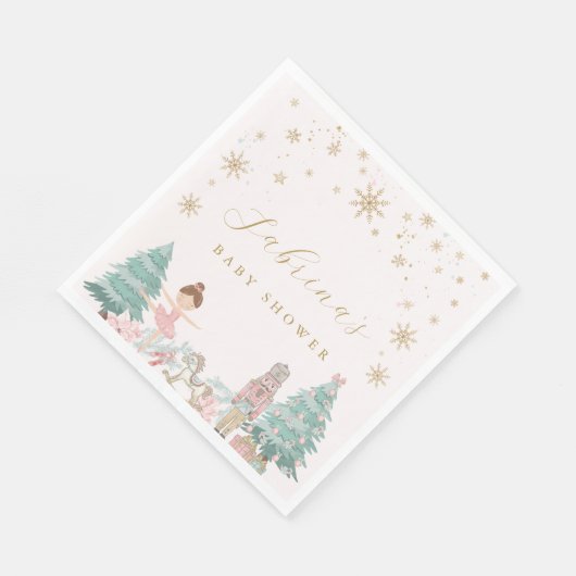 Serviette En Papier Pink Nutcracker Ballet Baby Shower Napkins (Coin)