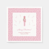 Serviette En Papier Pink Nutcracker Noël Fêtes Brunch Party (Devant)