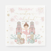 Serviette En Papier Pink Nutcracker Winter Onederland 1st Birthday (Devant)