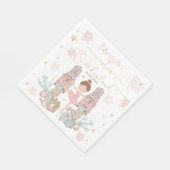 Serviette En Papier Pink Nutcracker Winter Onederland 1st Birthday (Coin)
