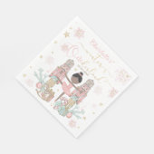 Serviette En Papier Pink Nutcracker Winter Onederland 1st Birthday (Coin)