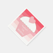 Serviette En Papier Pink Ombre Stripes Cupcake (Coin)