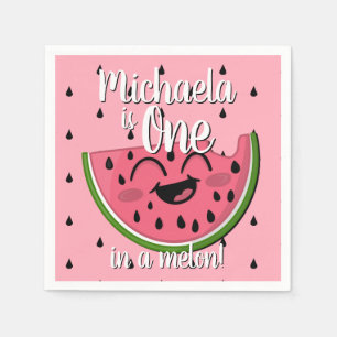 Serviette En Papier Pink One in the Melon Watermelon Kids Premier anni