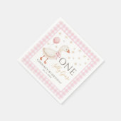 Serviette En Papier Pink One Silly Goose 1er Anniversaire Papier Napki (Coin)