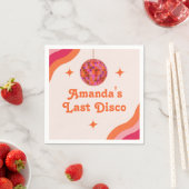 Serviette En Papier Pink Orange Super Dernière disco Bachelorette (En situation)