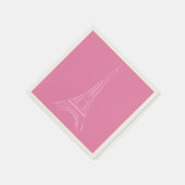 Serviette En Papier Pink Paris Tour Eiffel Papier (Coin)